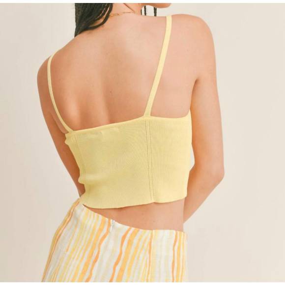 NEW SAGE THE LABEL wish u were here cami in yellow - Picture 2 of 3